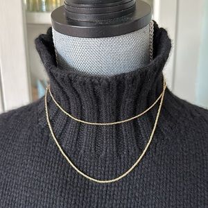 33.5” gorgeous long 10 K gold rope necklace rare size